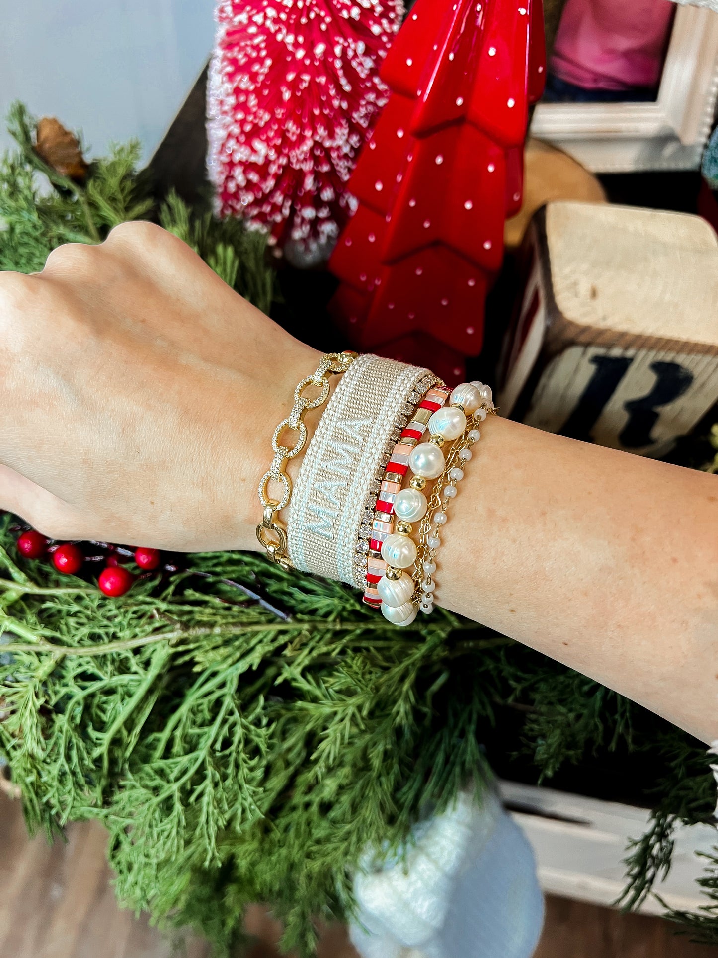 Beaded Pearl Bracelet