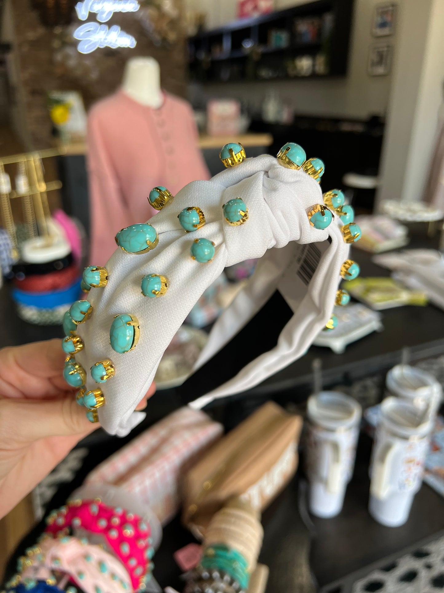 Turquoise Beaded Headband