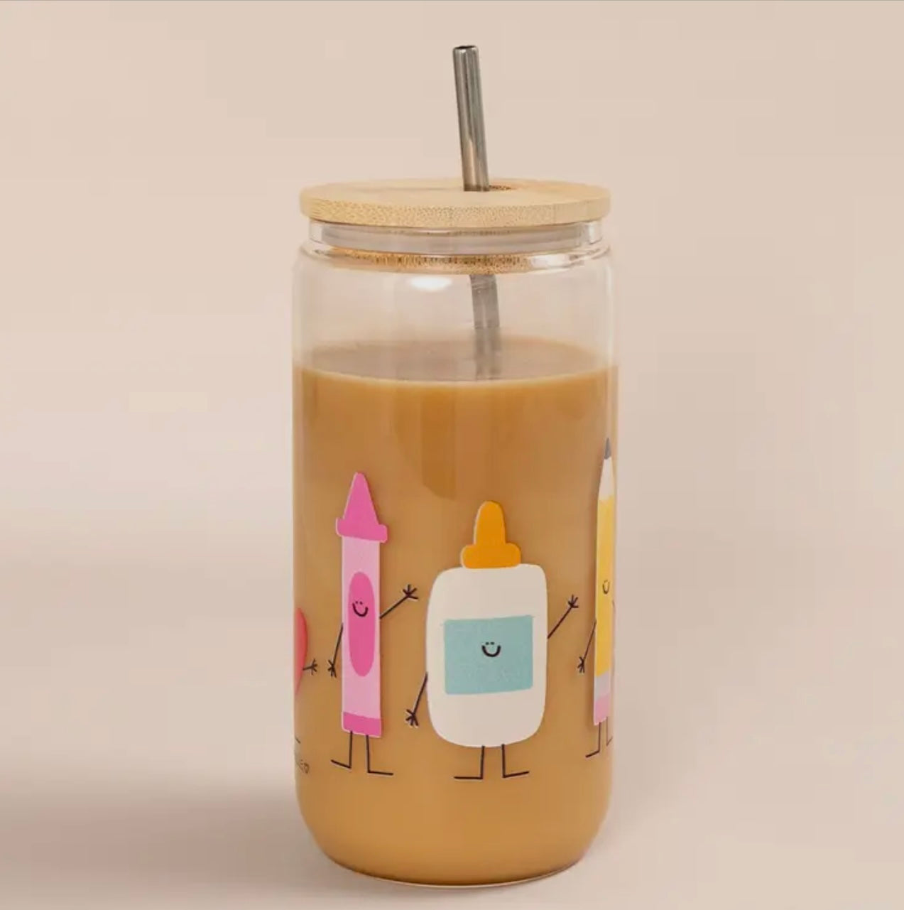 School Supply Glass Cup