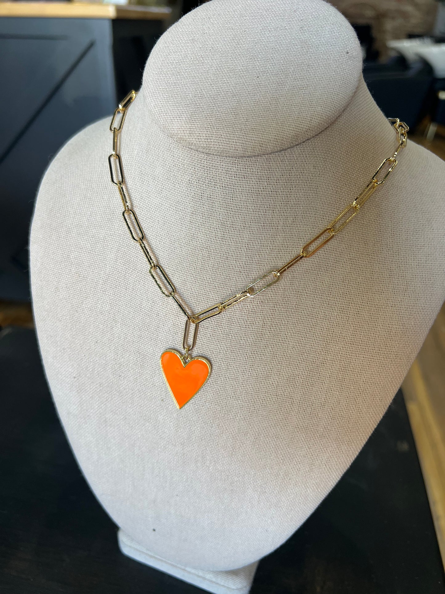 Colored Heart Necklace