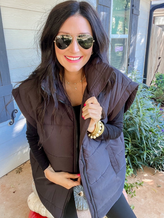 Black Puffer Vest