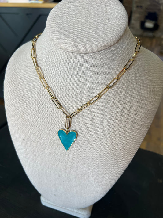Colored Heart Necklace