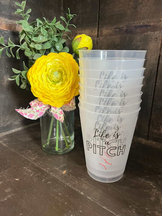 Life Is A Pitch Cup Stack