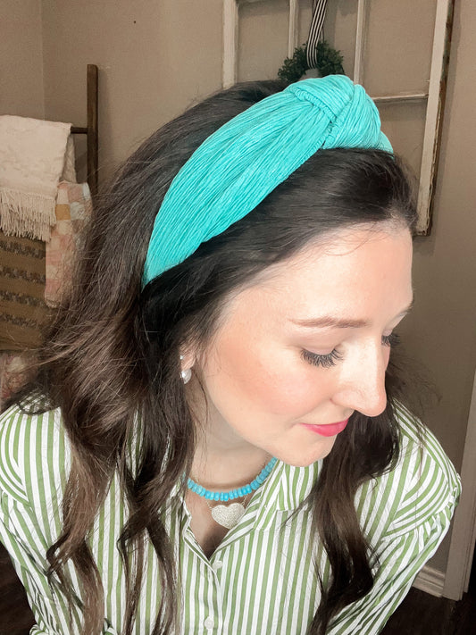 Teal Muslin Headband