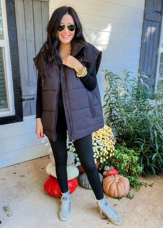 Black Puffer Vest