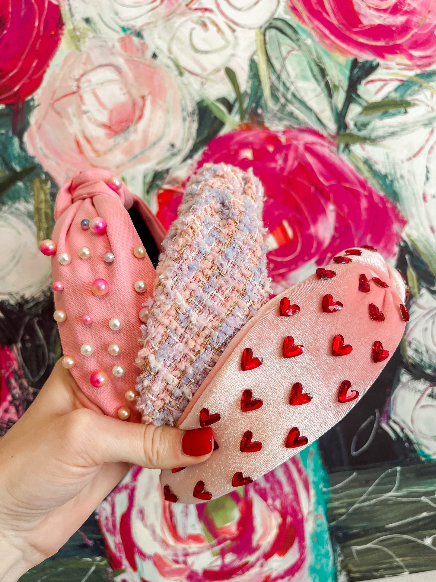 Velvet Hearts Headband