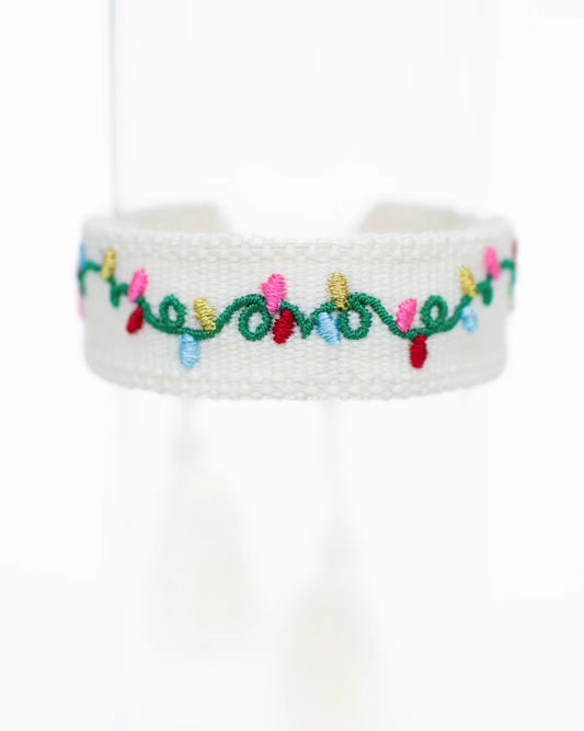 Canvas Bracelet - Christmas Lights