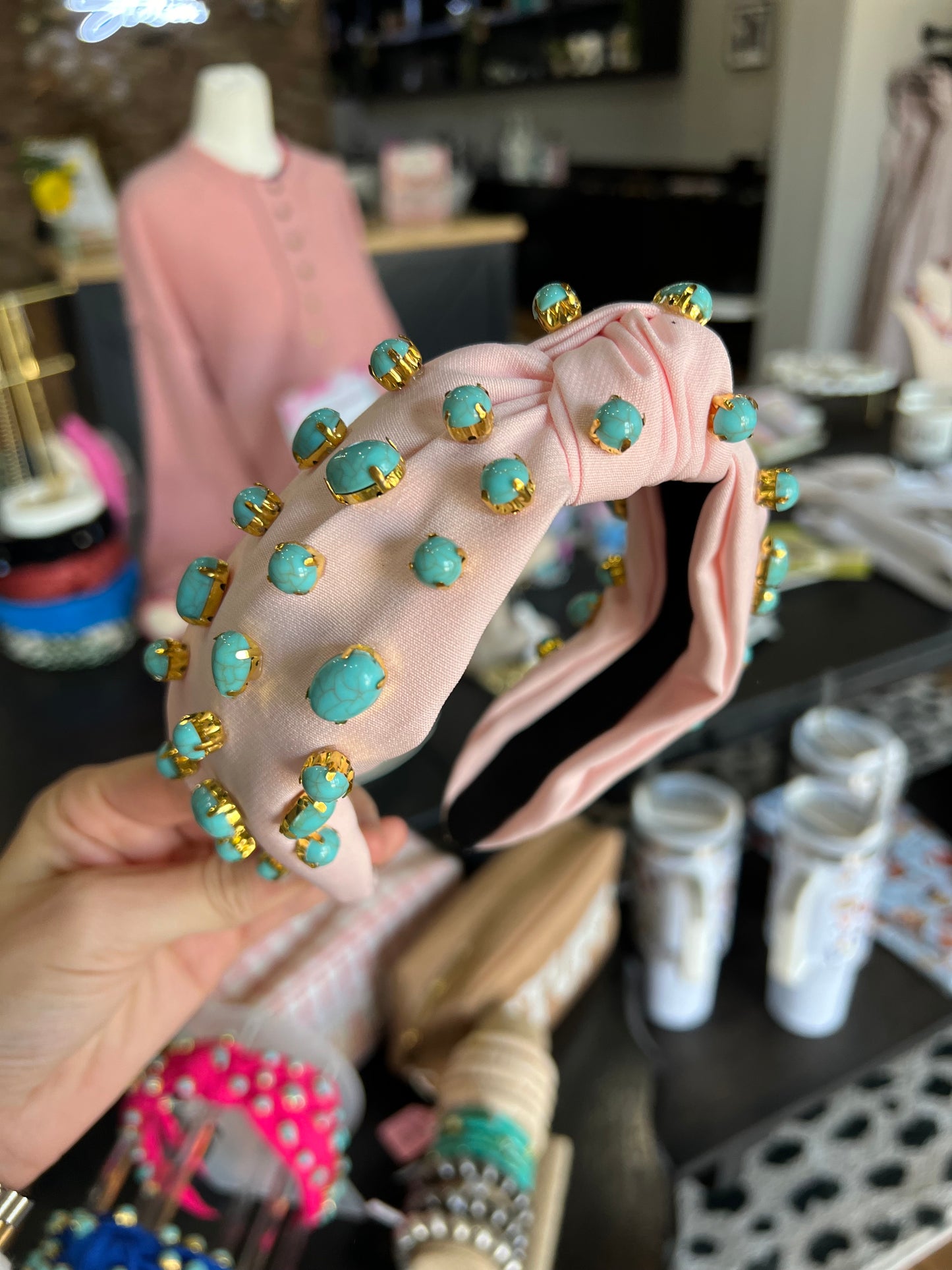 Turquoise Beaded Headband