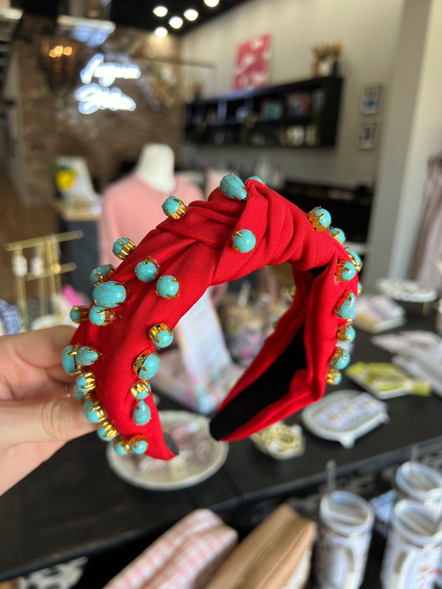 Turquoise Beaded Headband