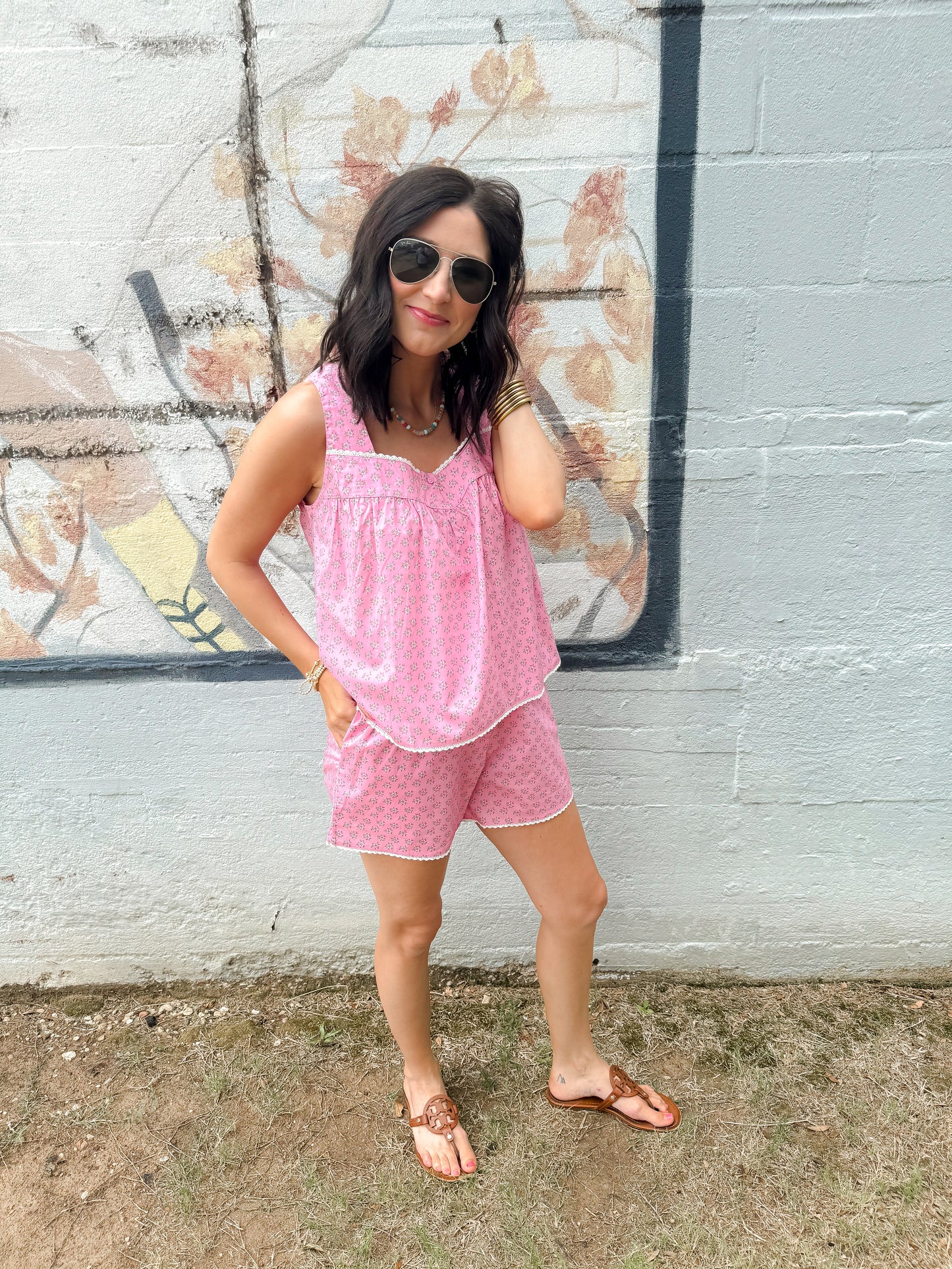 Floral pink set