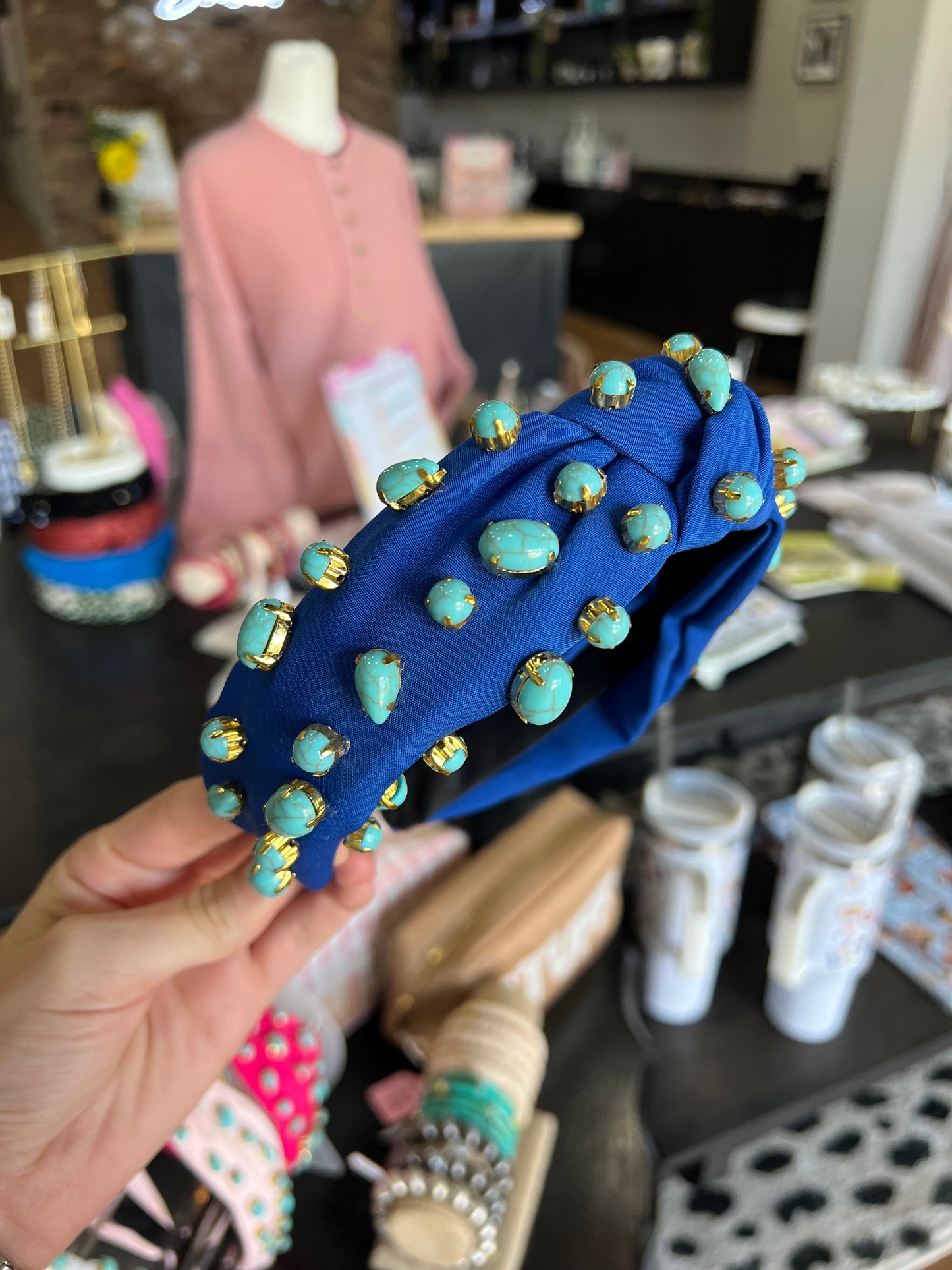 Turquoise Beaded Headband