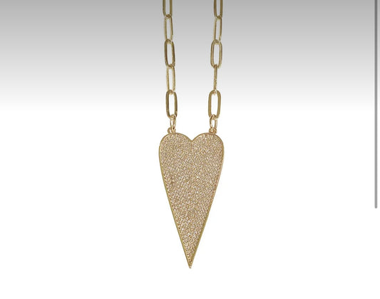 Gemelli Large Crystal Heart Necklace