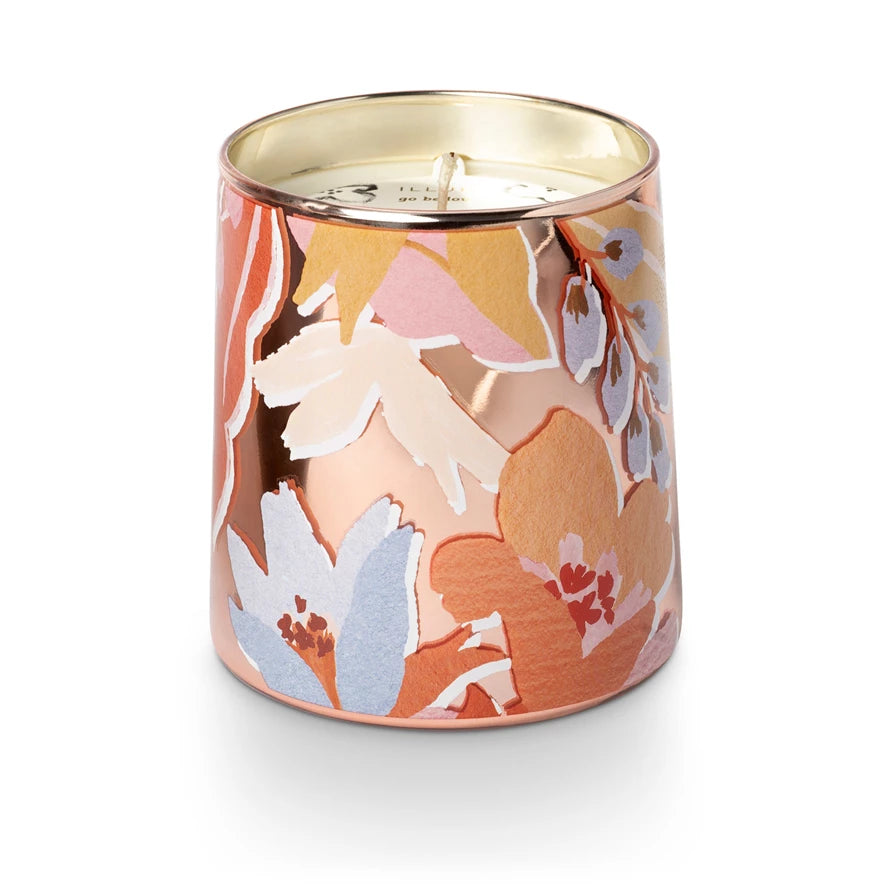 Blood Orange Dahlia Pearl Glass Candle