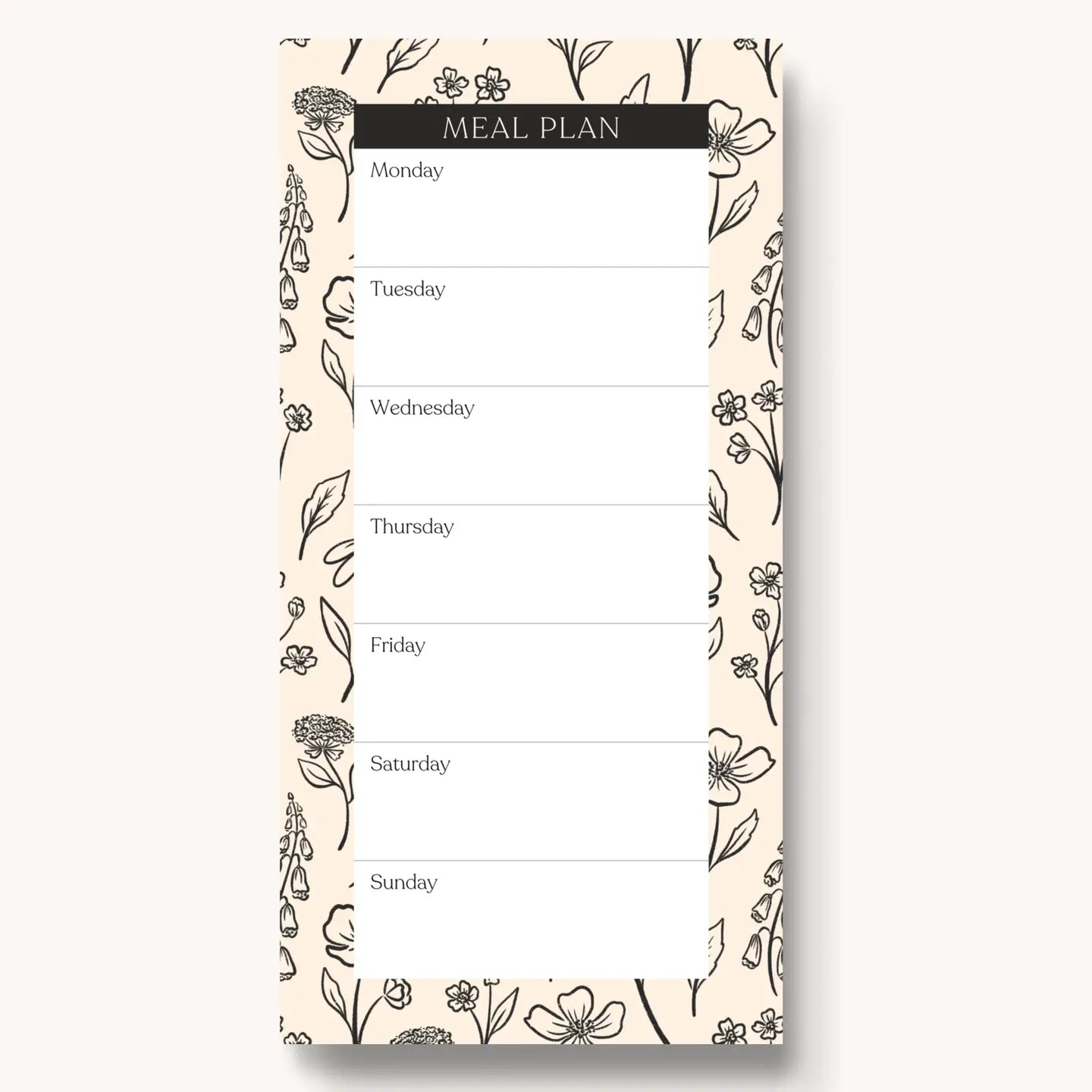 Floral Magnetic Meal Plan