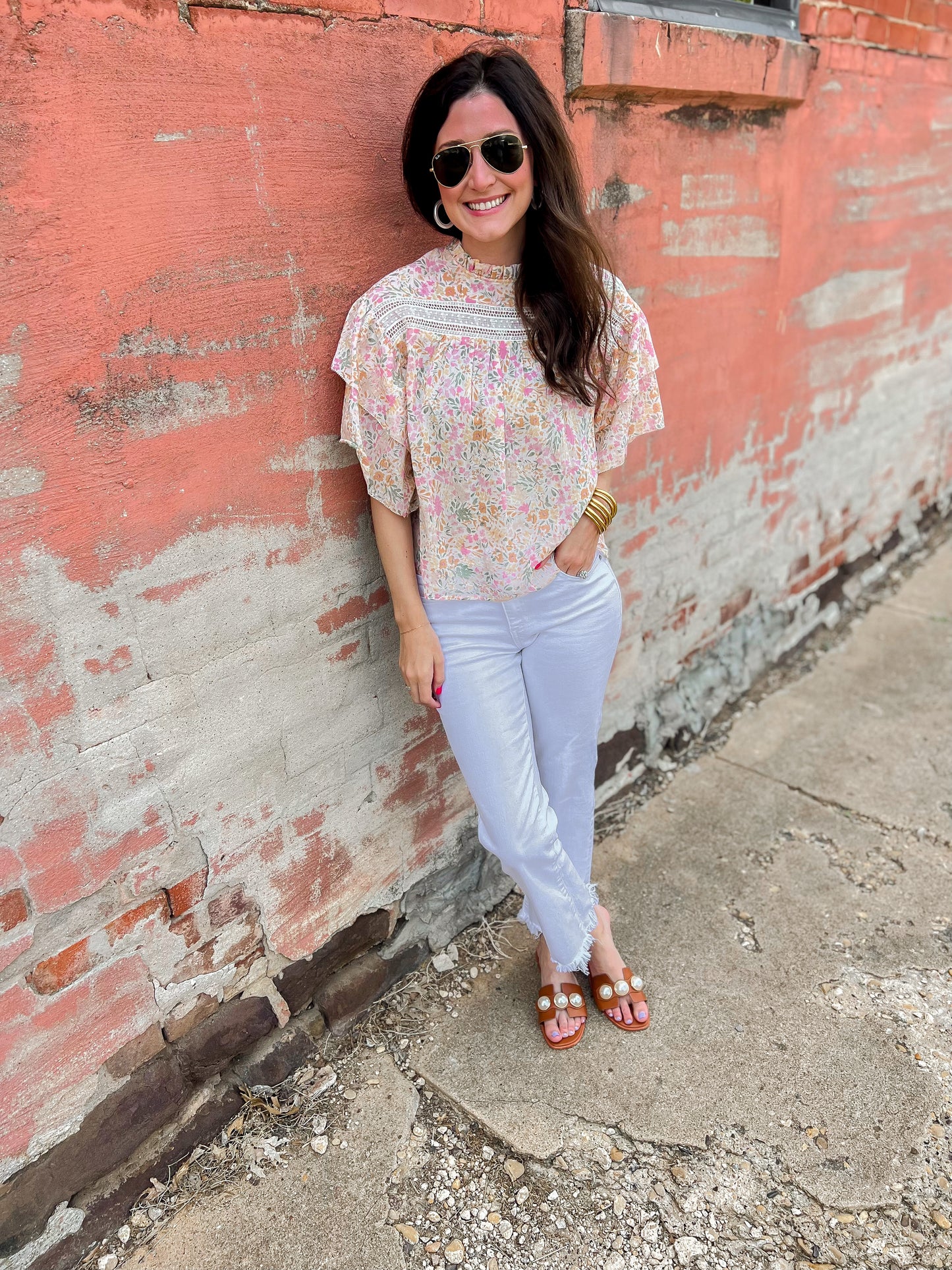 Eyelet Floral Blouse