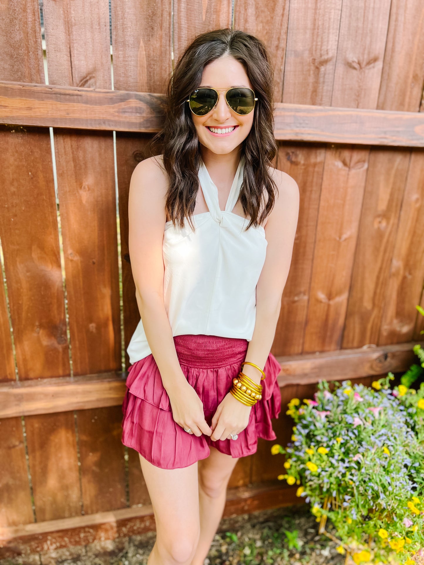 City Girl Halter Top in White