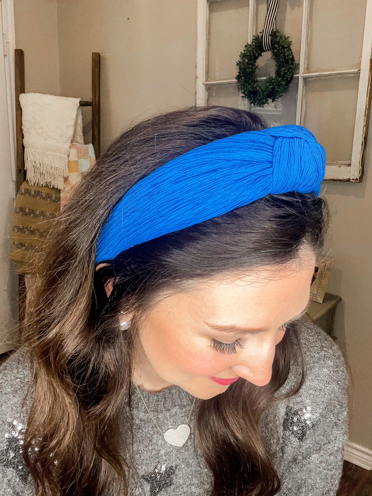 Blue Muslin Headband