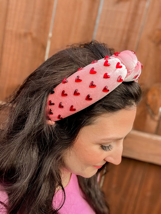 Velvet Hearts Headband