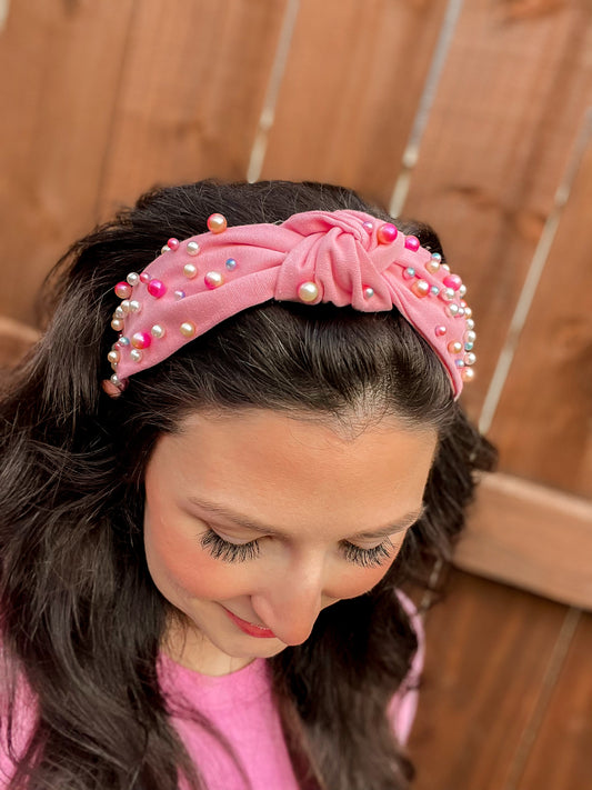 Pink Pearl Headband