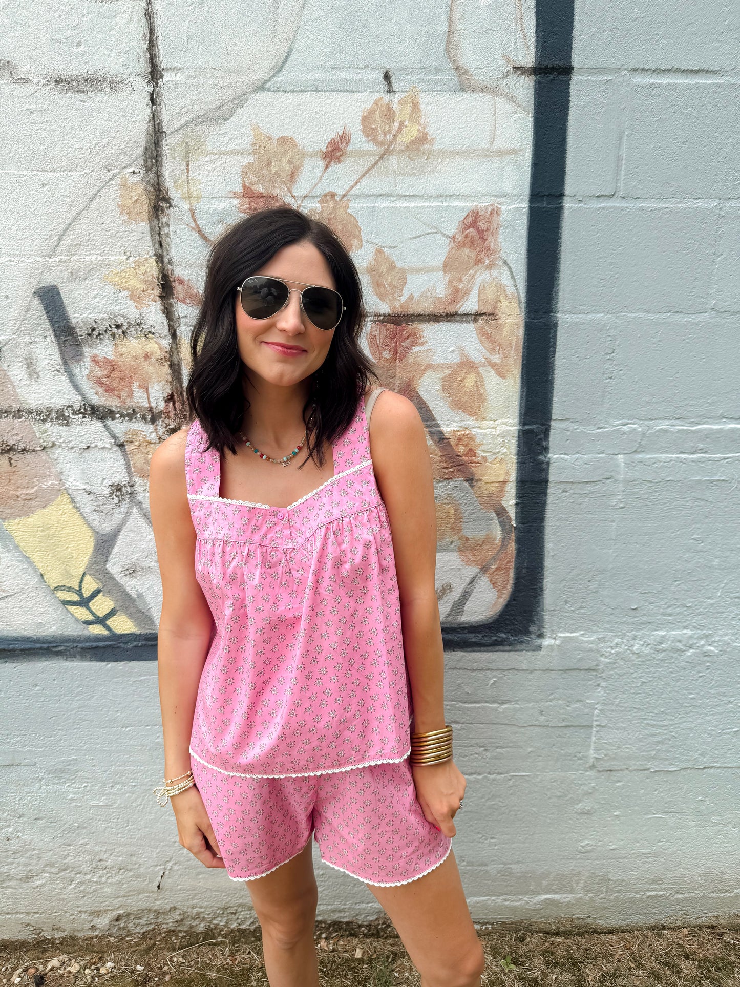 Floral pink set