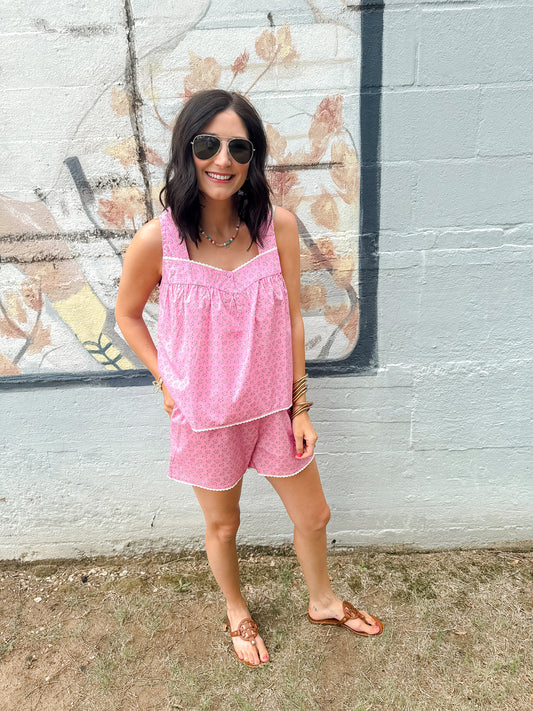 Floral pink set