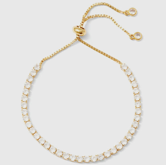 Gold Pulley Tennis Bracelet