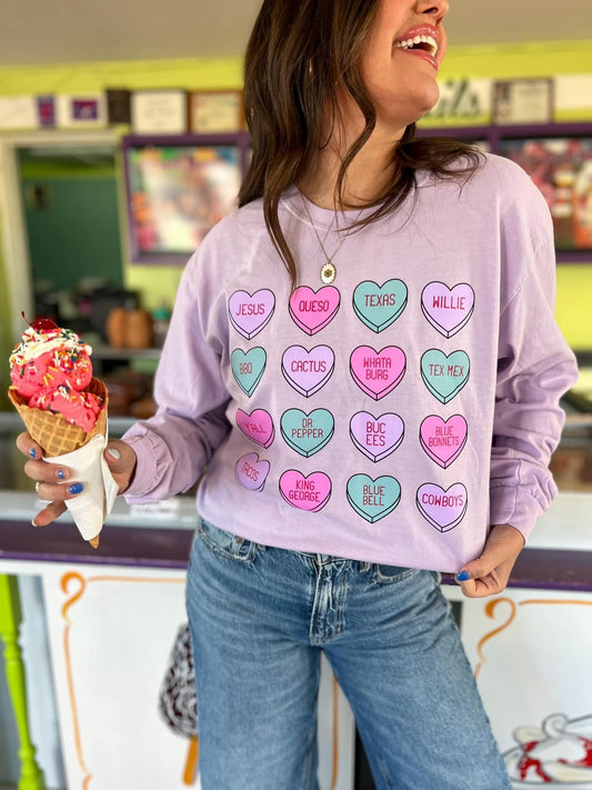 Texas Candy Heart Tee
