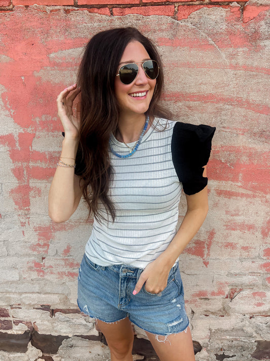 Flutter Sleeve Blouse