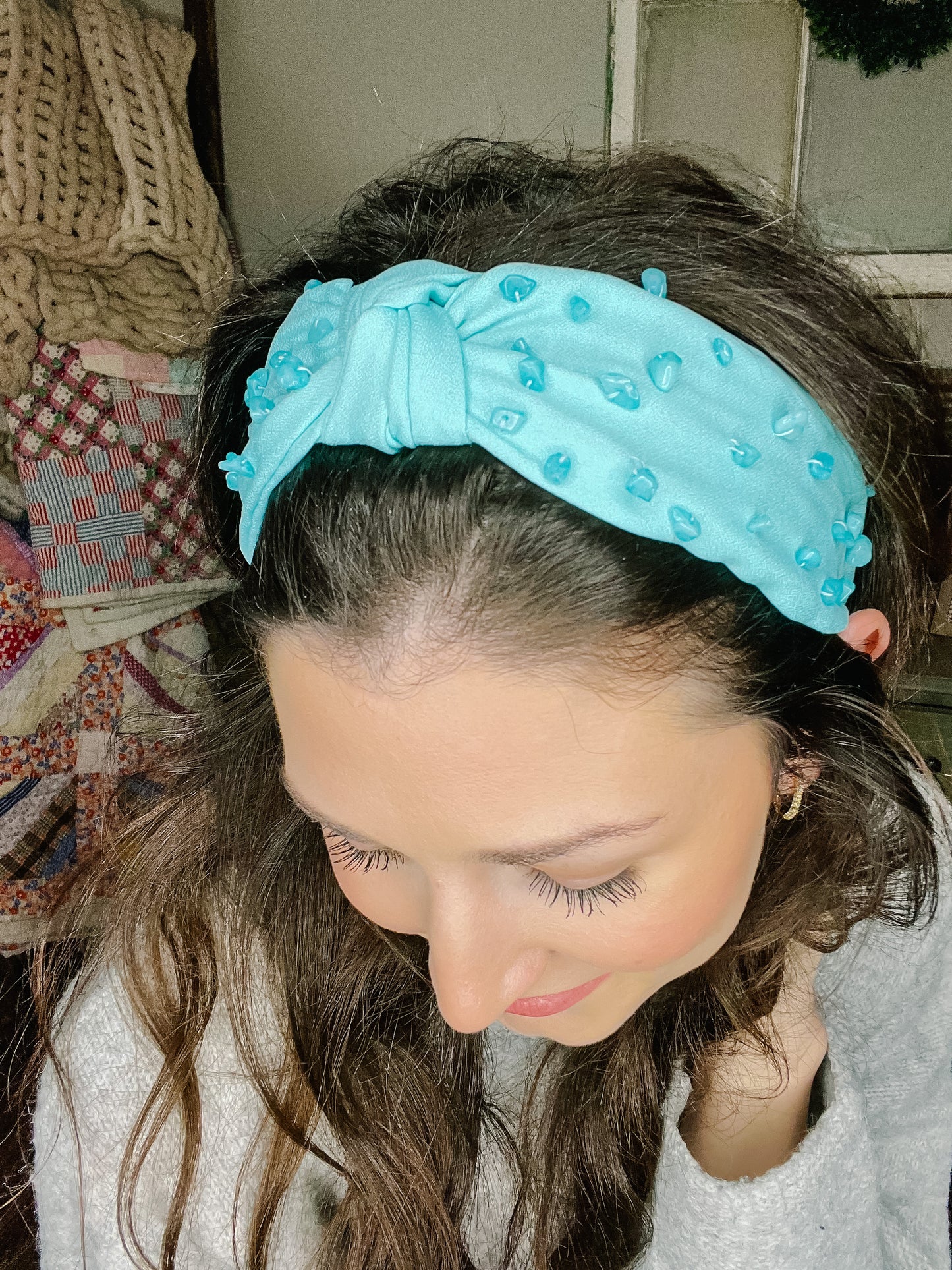 Turquoise Stone Knotted Headband
