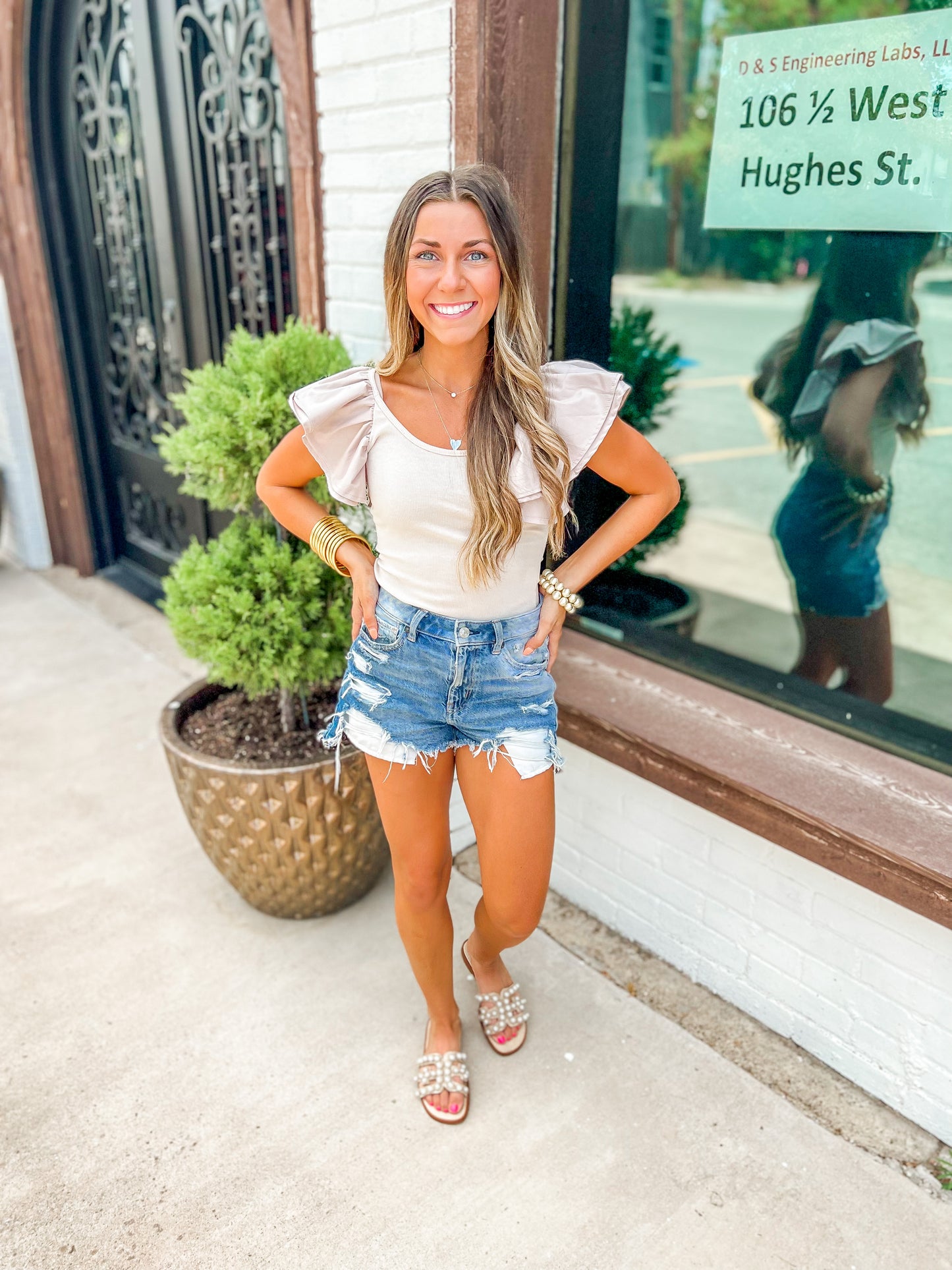 Ruffle Sleeve Top